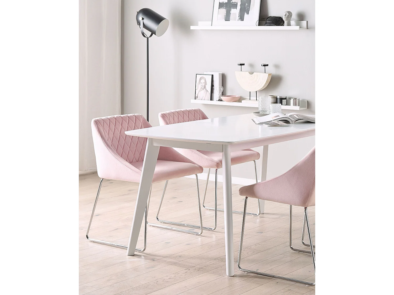 Set van 2 eetkamerstoelen ARCATA Fluweel Roze