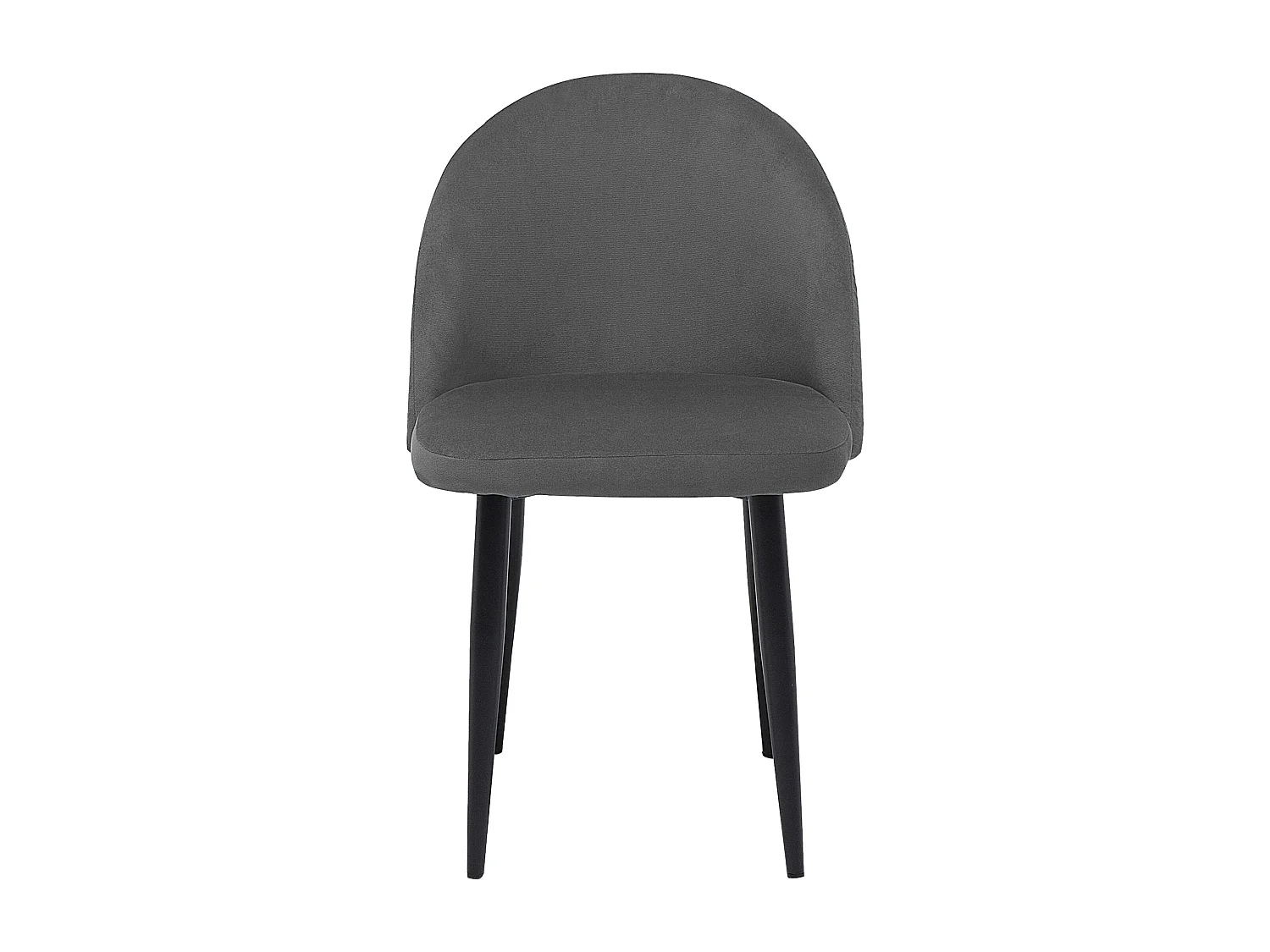 Lot de 2 chaises de salle à manger VISALIA Velours Gris