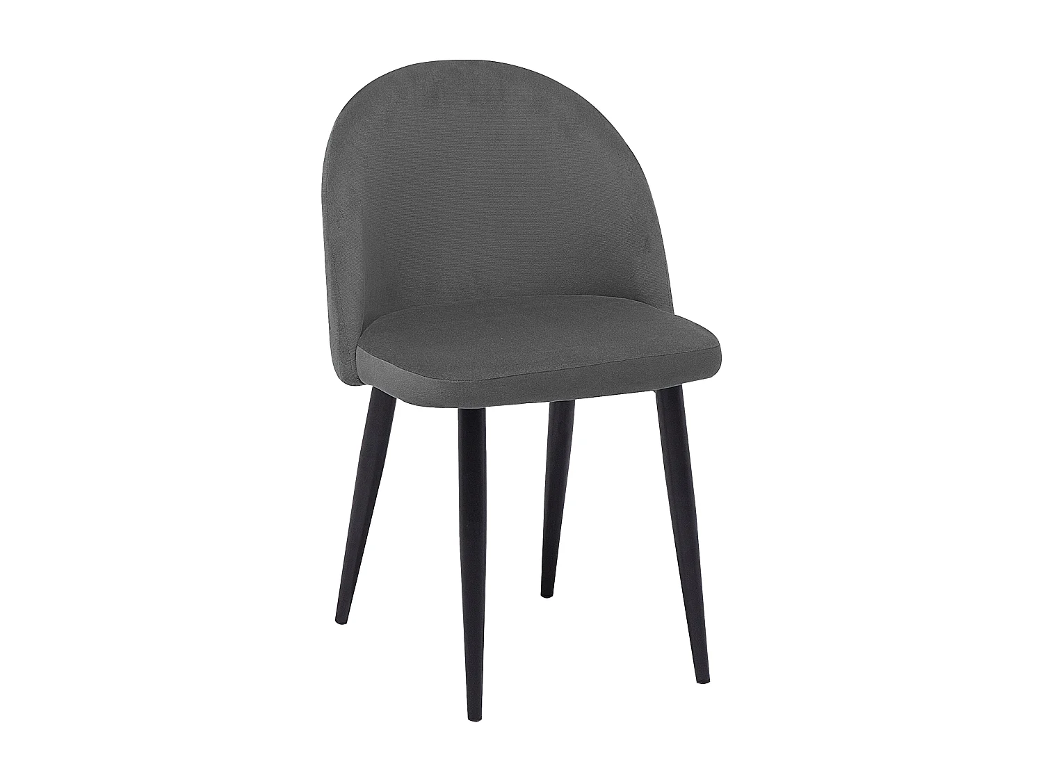 Lot de 2 chaises de salle à manger VISALIA Velours Gris