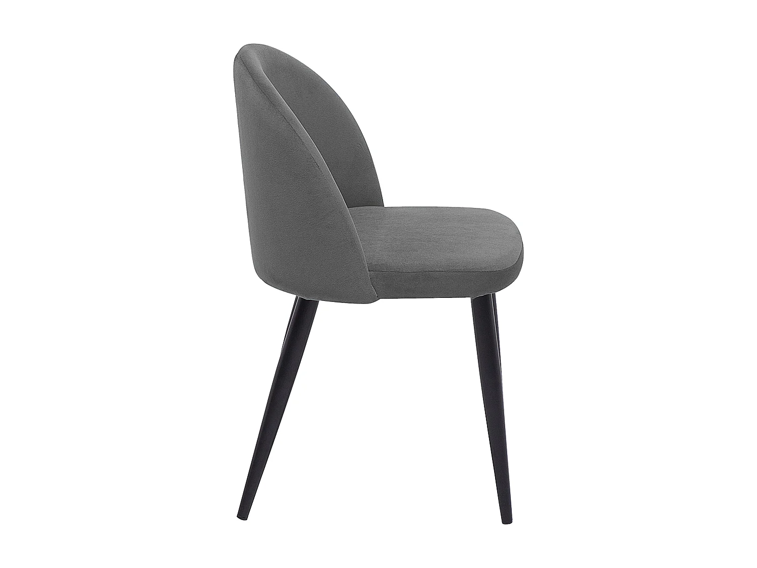 Lot de 2 chaises de salle à manger VISALIA Velours Gris