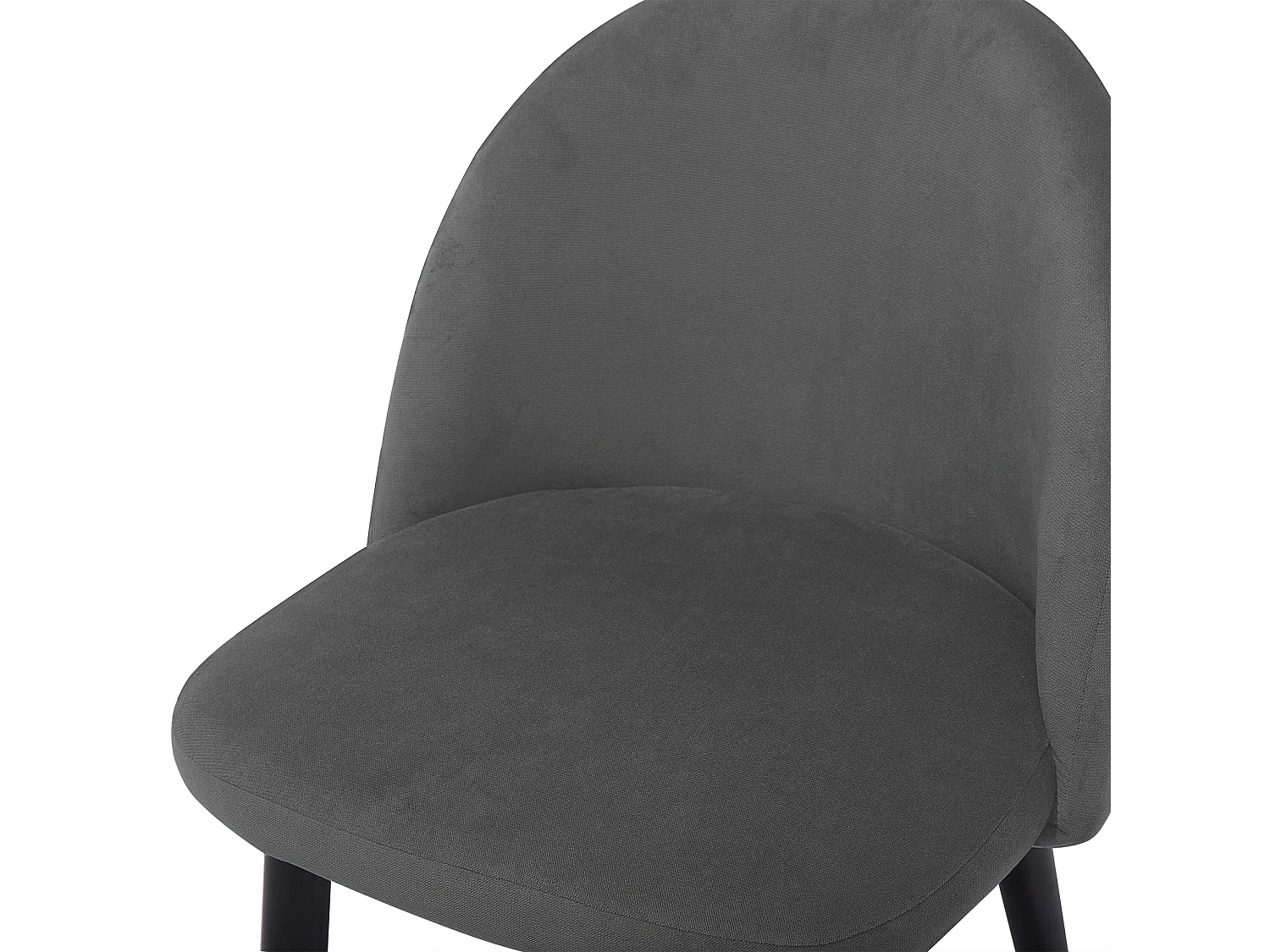 Lot de 2 chaises de salle à manger VISALIA Velours Gris