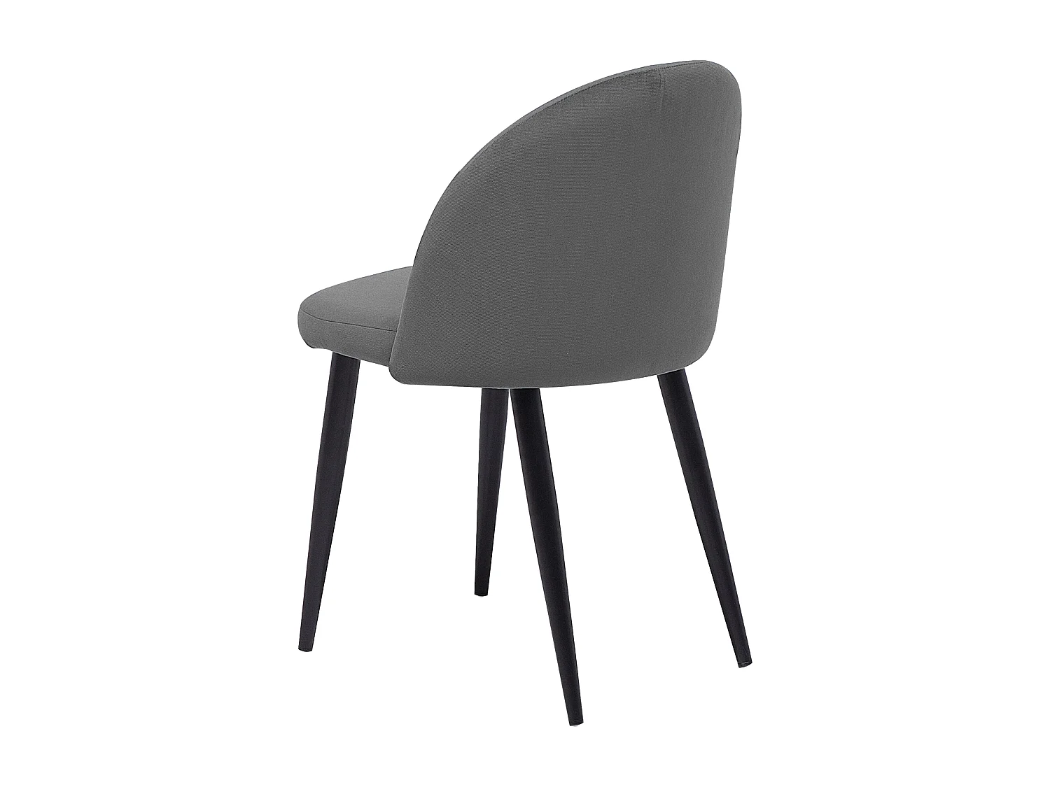 Lot de 2 chaises de salle à manger VISALIA Velours Gris