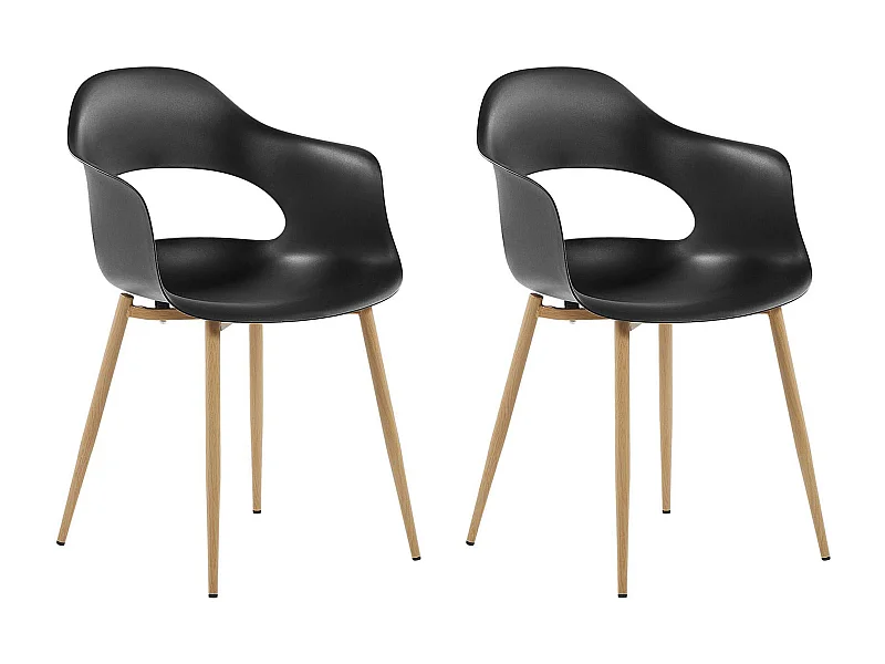 Conjunto de 2 sillas de comedor UTICA Negro