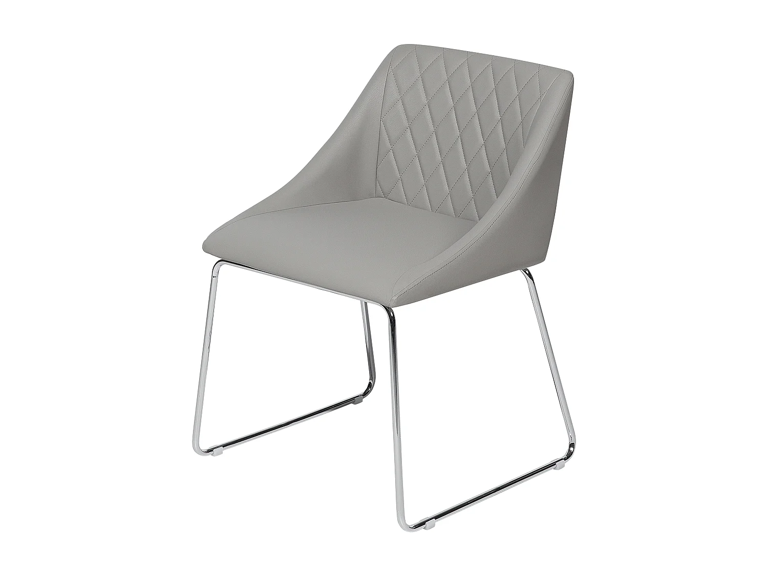 Stilvoller Stuhl Set 2 Stühle schöne Versteppung Kunstleder grau Arcata