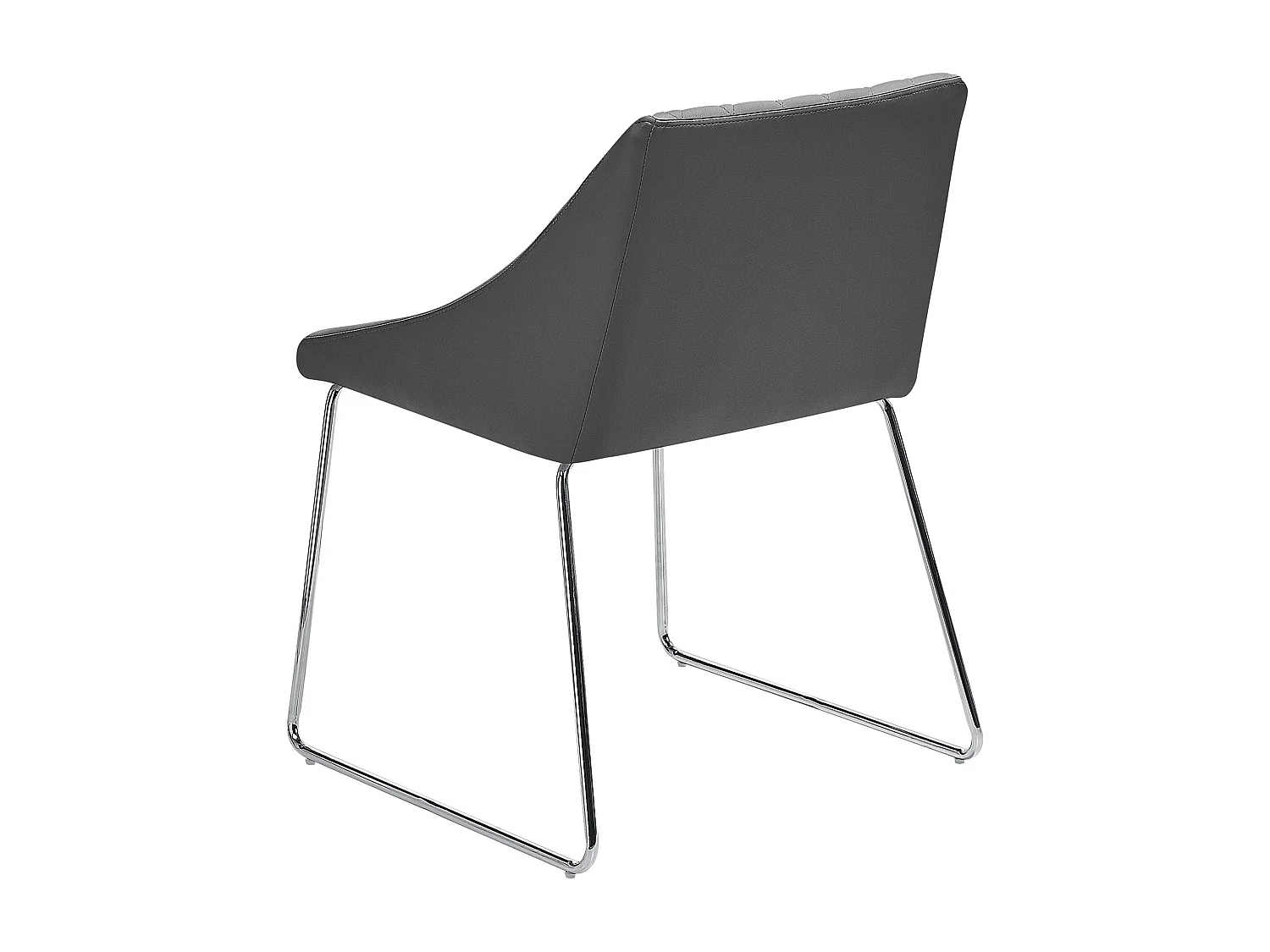 Stilvoller Stuhl Set 2 Stühle schöne Versteppung Kunstleder grau Arcata