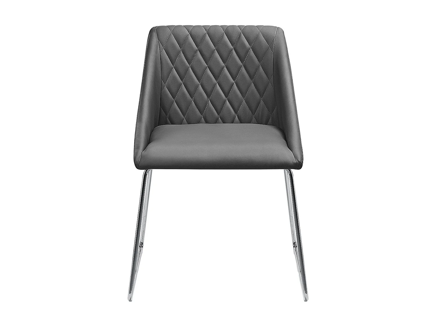 Stilvoller Stuhl Set 2 Stühle schöne Versteppung Kunstleder grau Arcata