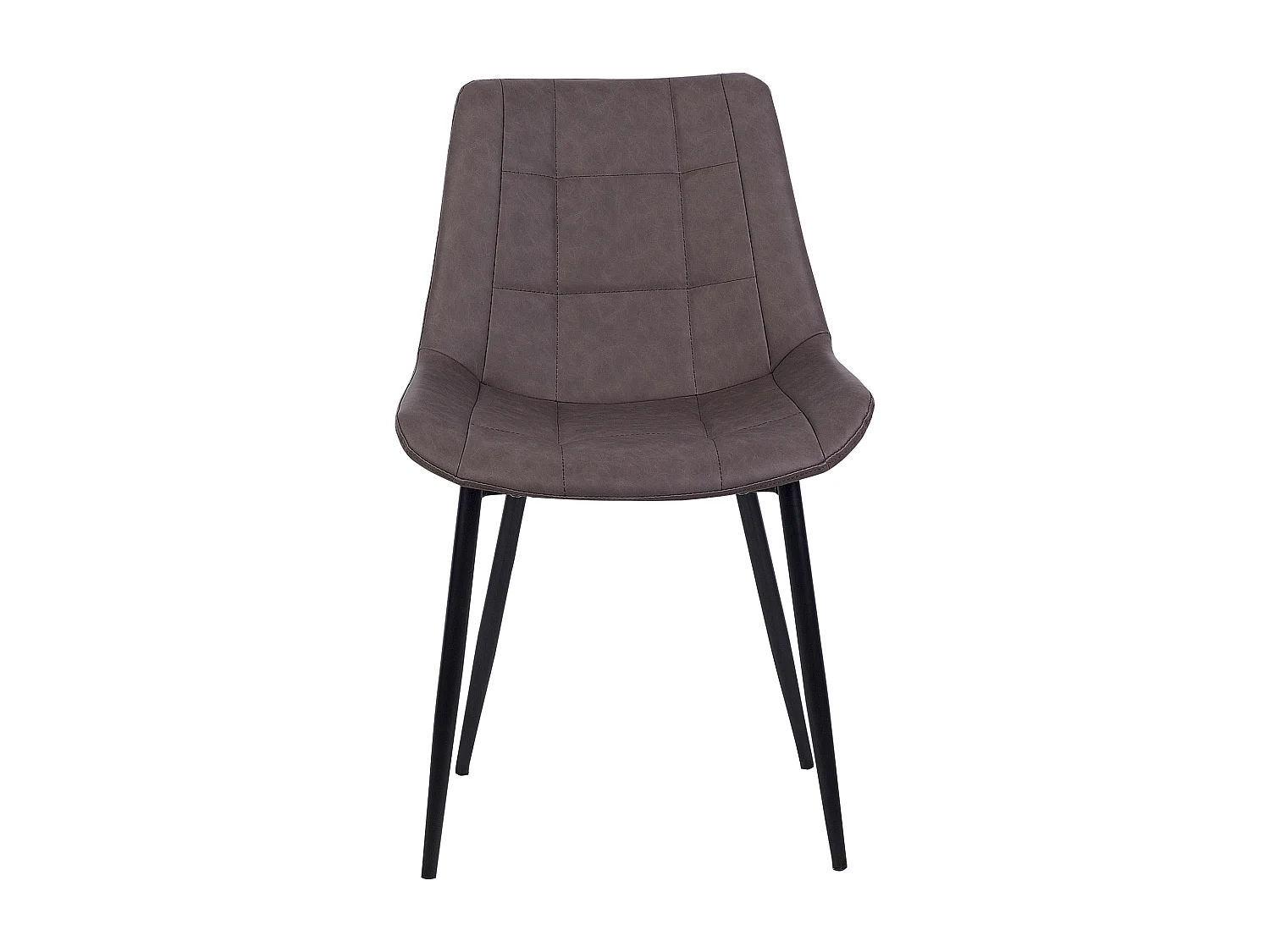 Lot de 2 chaises de salle à manger MELROSE II Cuir PU Marron foncé