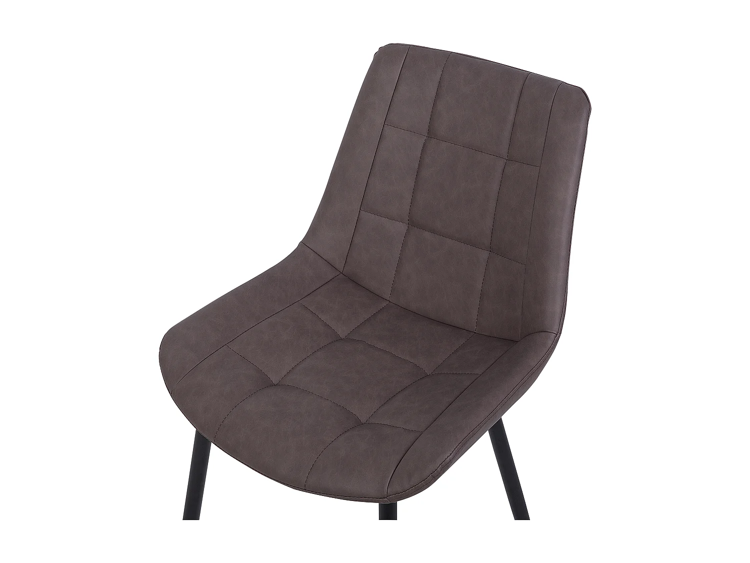 Lot de 2 chaises de salle à manger MELROSE II Cuir PU Marron foncé