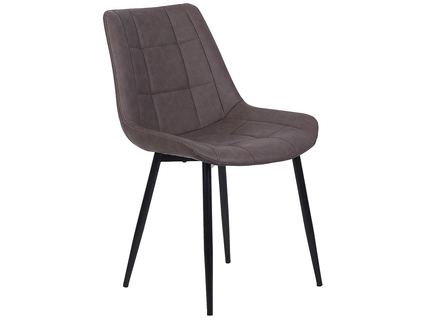 Set di 2 sedie da pranzo MELROSE II Pelle sintetica Marrone scuro