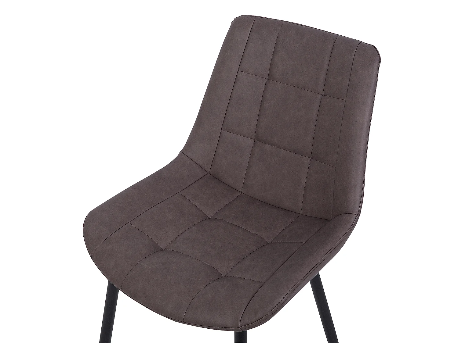 Set di 2 sedie da pranzo MELROSE II Pelle sintetica Marrone scuro
