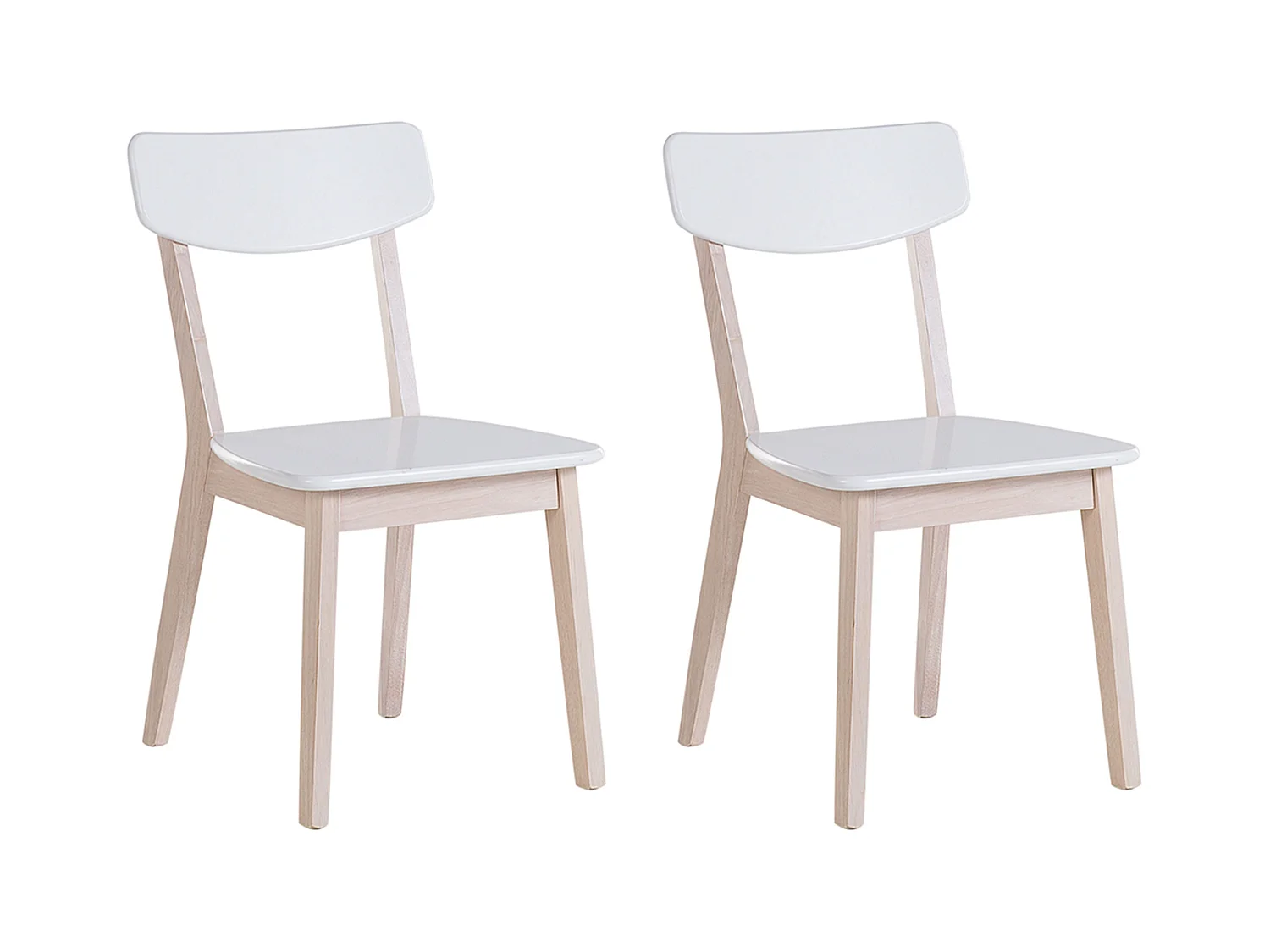 Lot de 2 chaises de salle à manger SANTOS Blanc