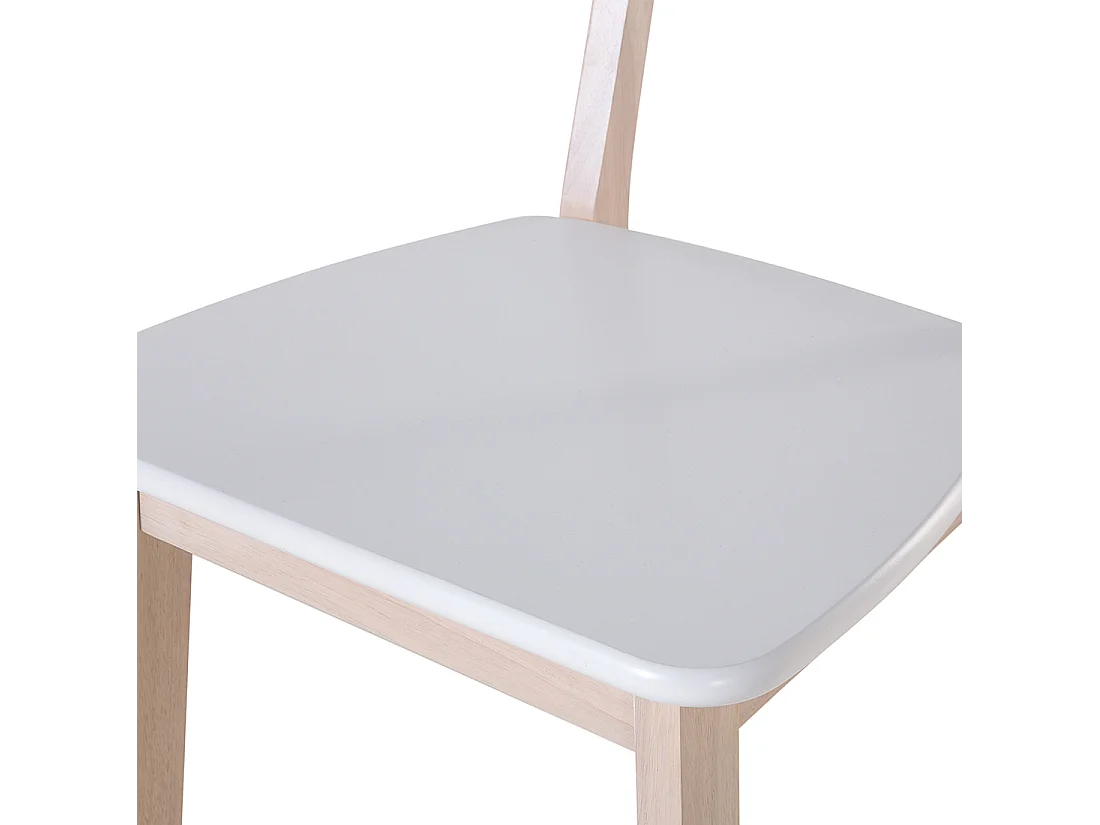 Conjunto de 2 cadeiras de jantar SANTOS Branco