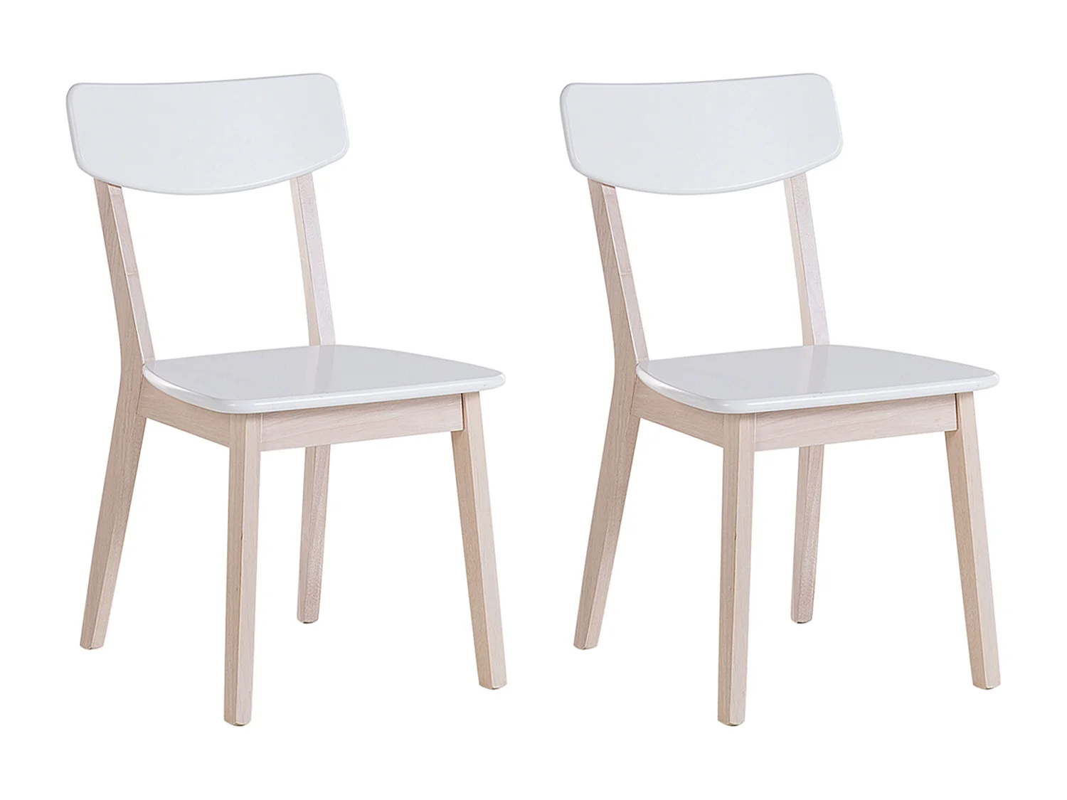 Lot de 2 chaises de salle à manger SANTOS Blanc
