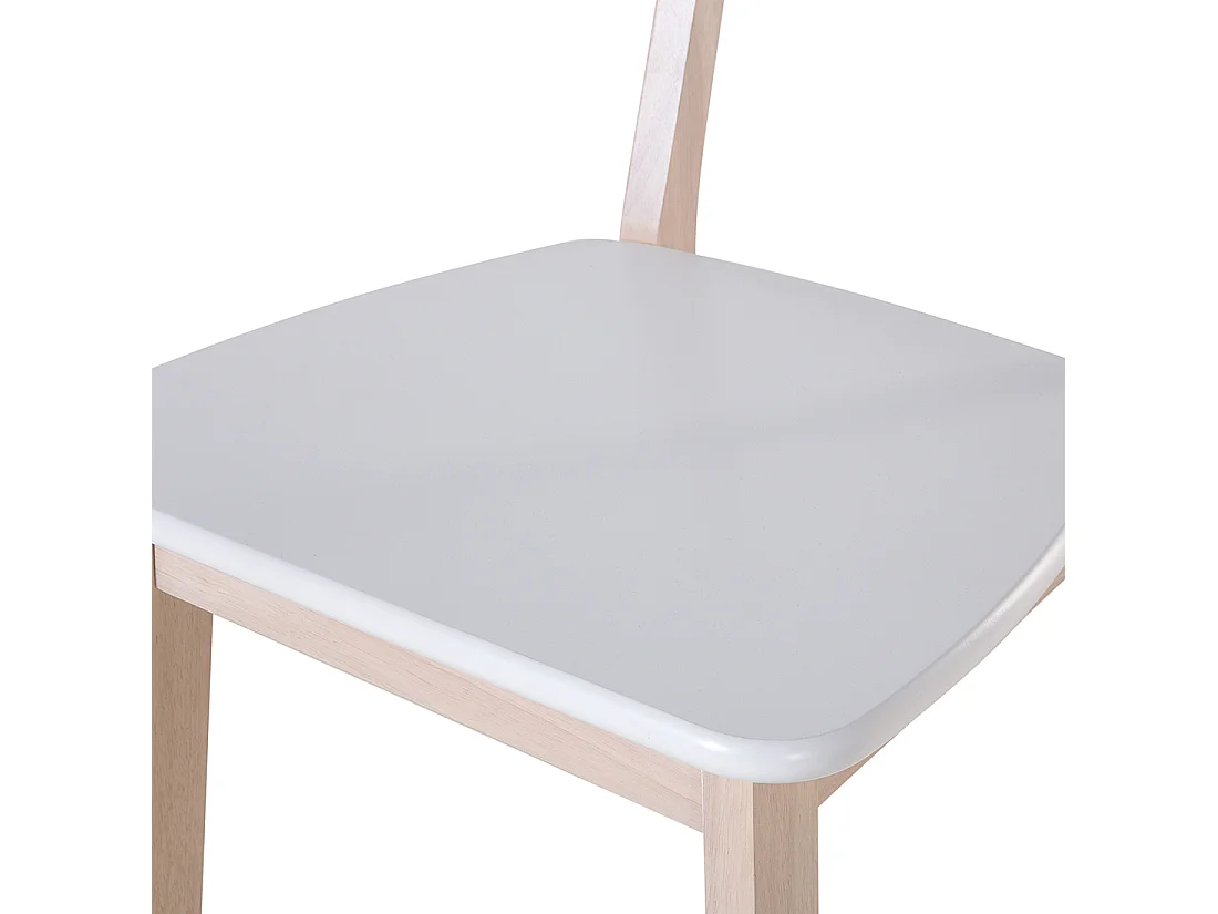 Lot de 2 chaises de salle à manger SANTOS Blanc