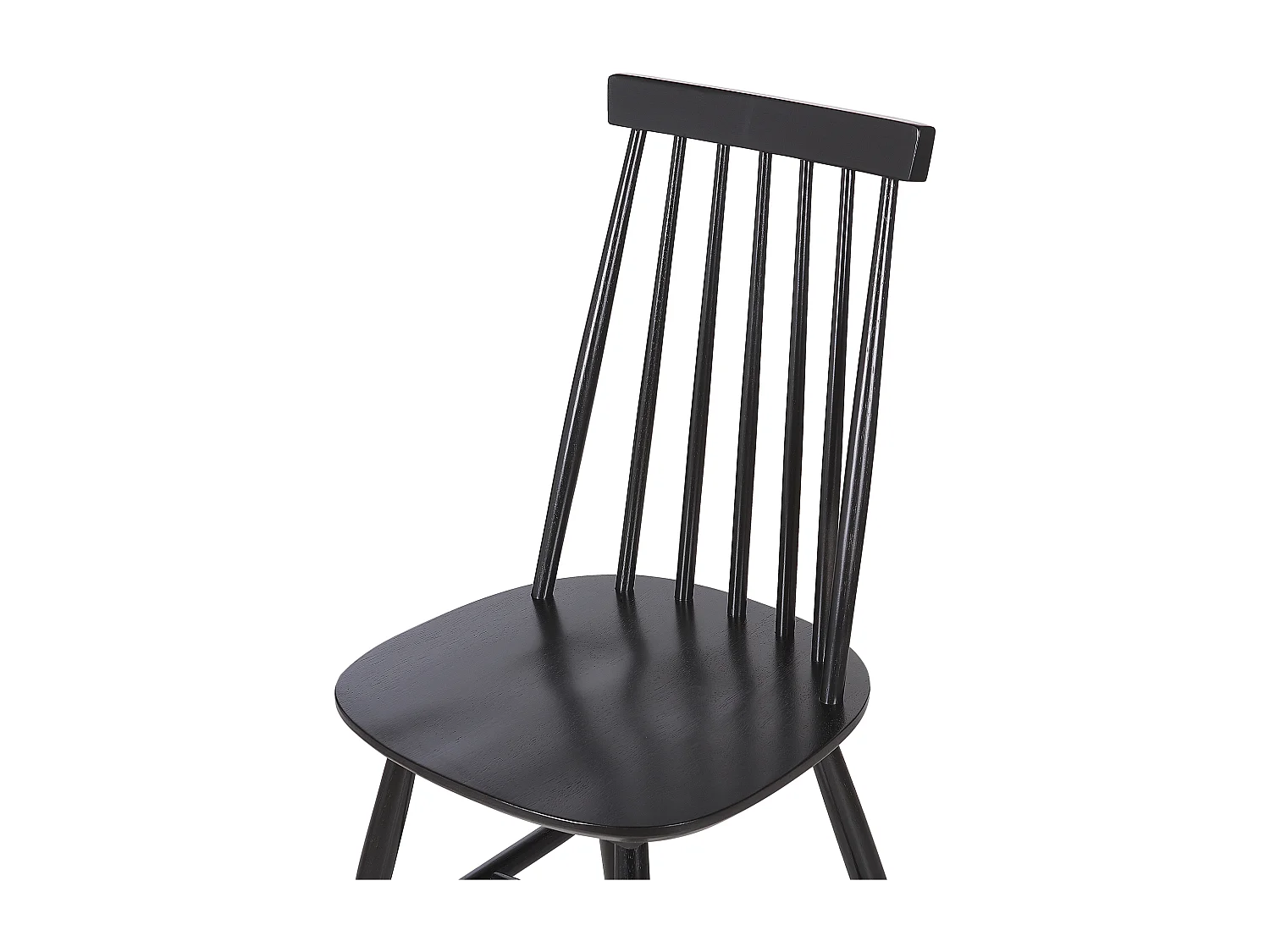 Zestaw 2 krzeseł do jadalni BURBANK Drewno Czarny