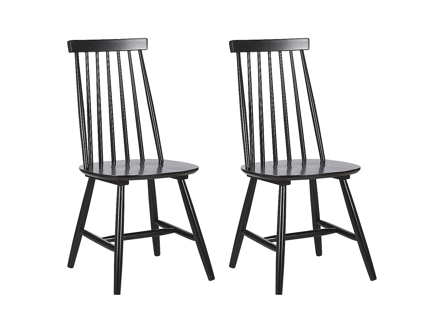 Lot de 2 chaises de salle à manger BURBANK Bois Noir
