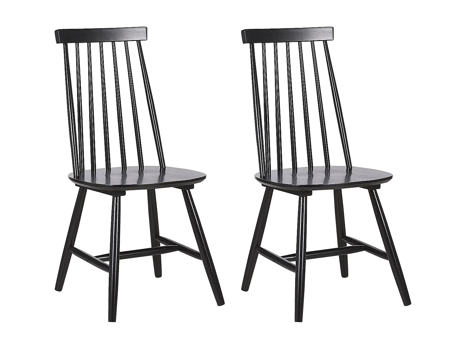 Lot de 2 chaises de salle à manger BURBANK Bois Noir