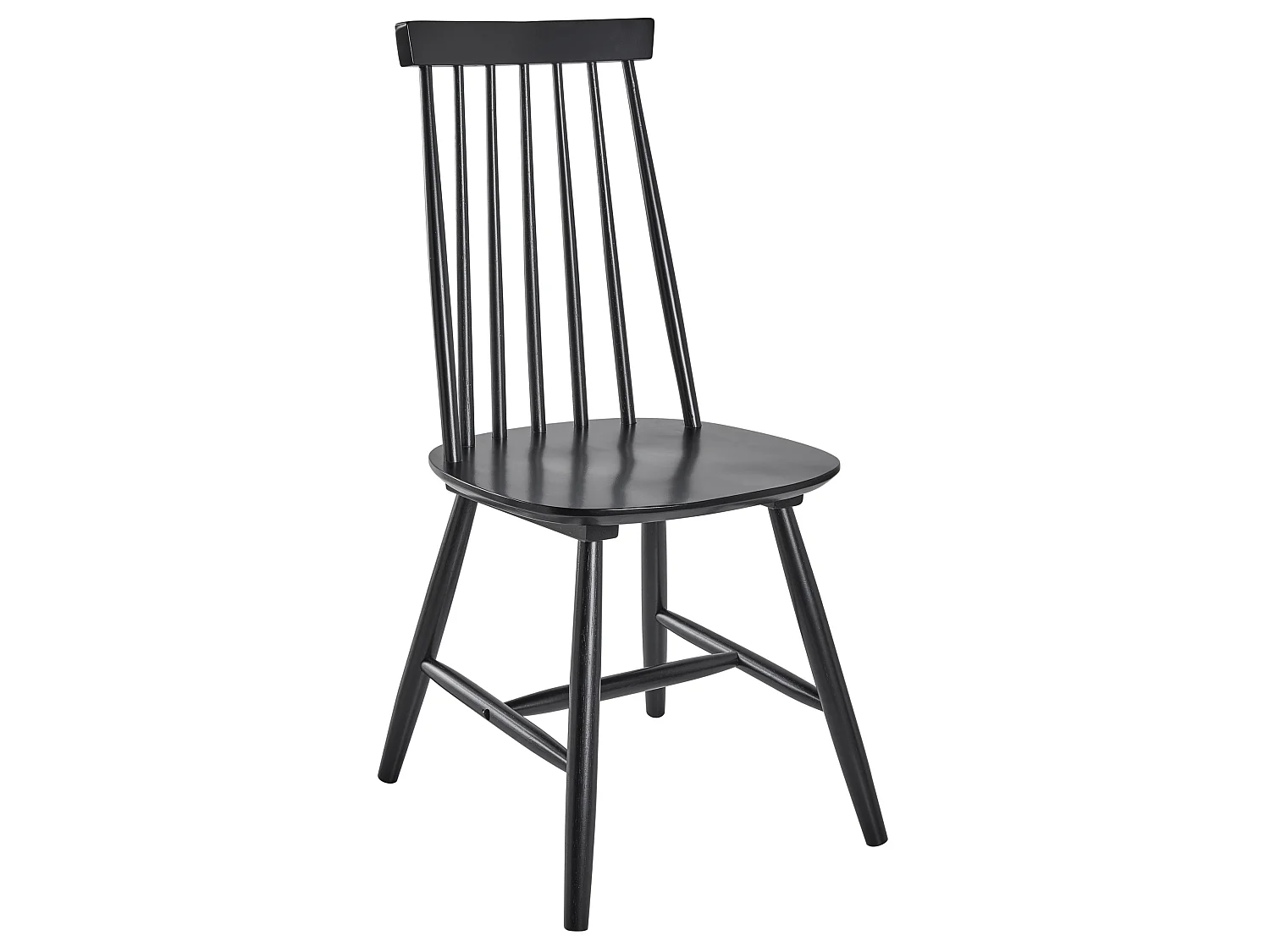 Conjunto de 2 sillas de comedor BURBANK Madera Negro