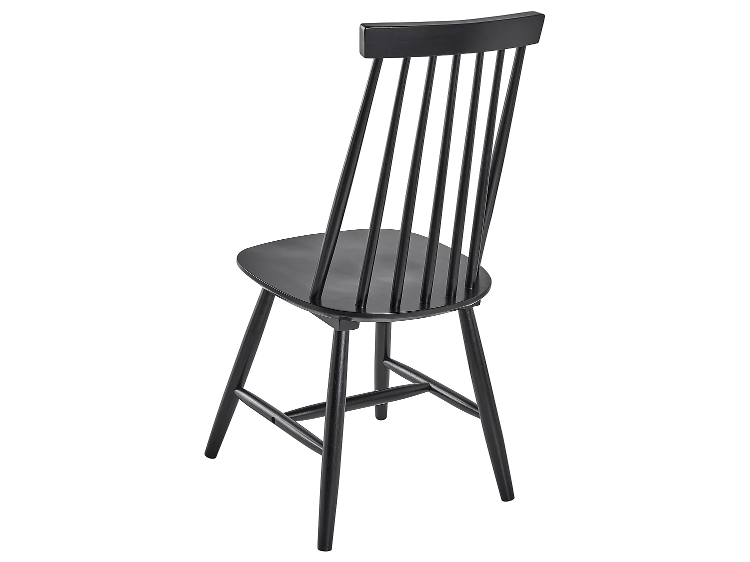 Conjunto de 2 sillas de comedor BURBANK Madera Negro