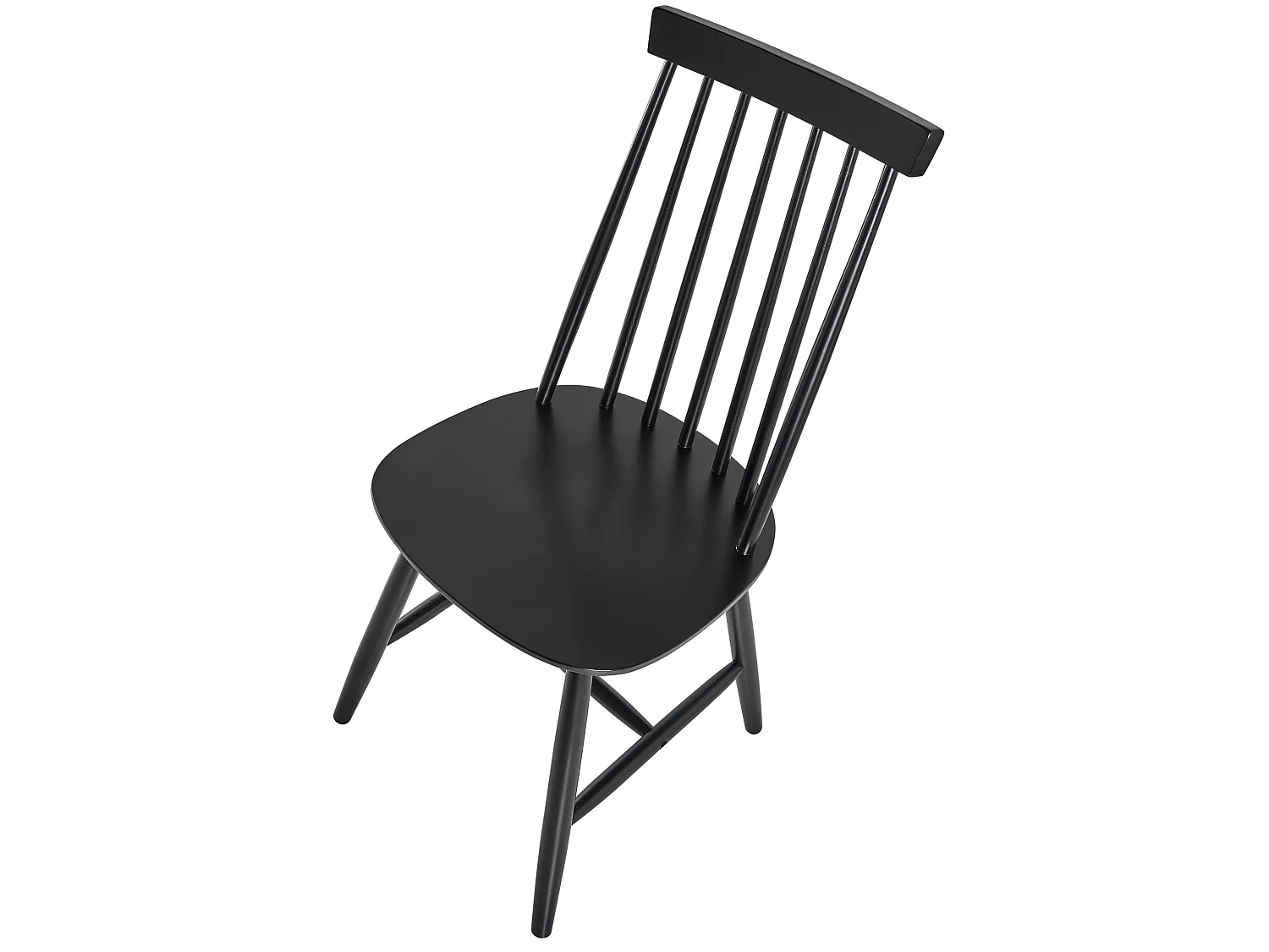 Conjunto de 2 sillas de comedor BURBANK Madera Negro