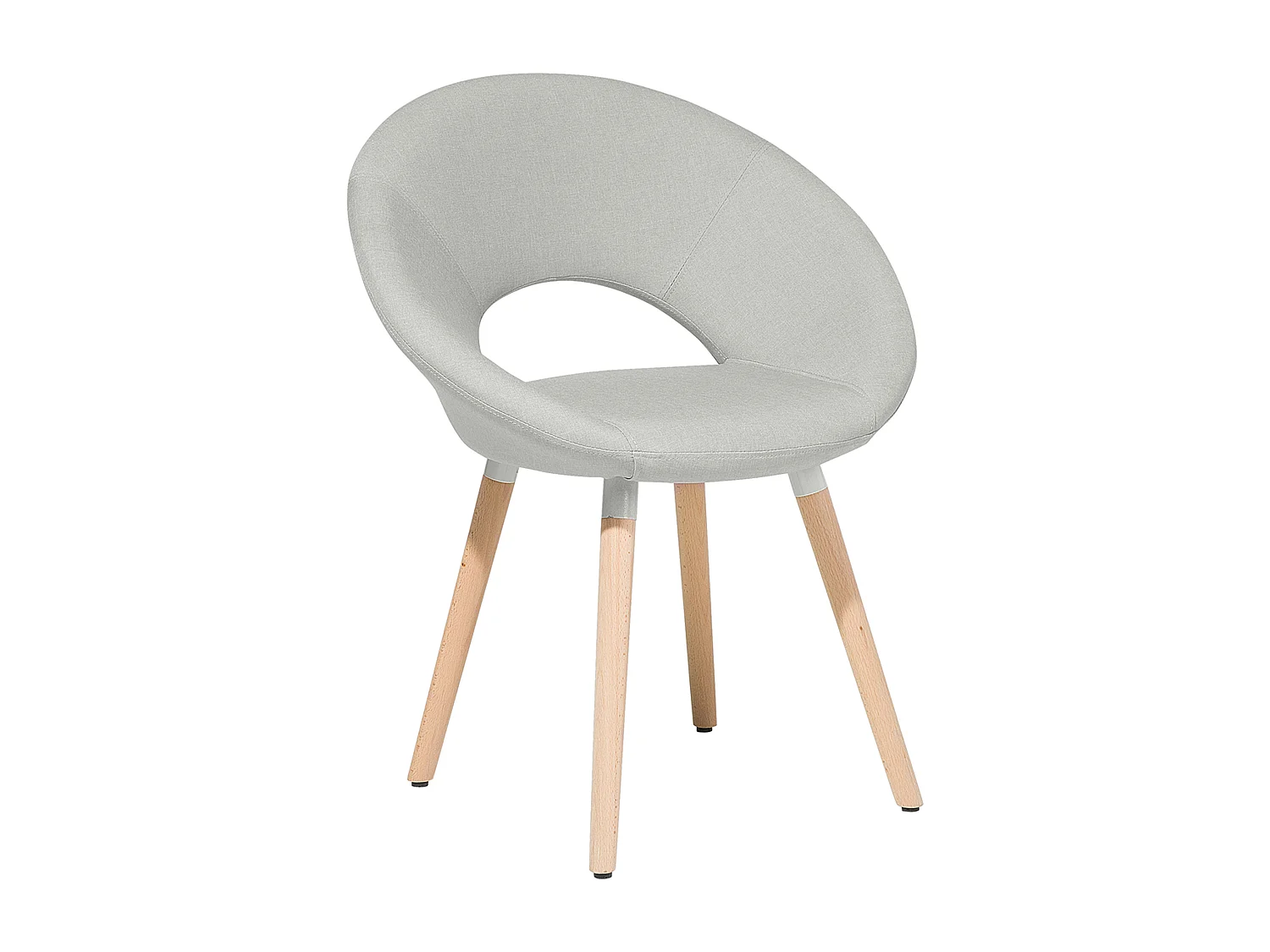 Lot de 2 chaises de salle à manger ROSLYN Gris clair