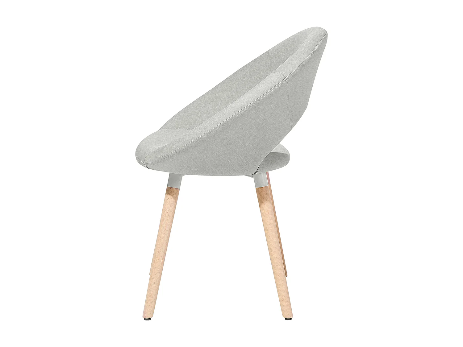 Lot de 2 chaises de salle à manger ROSLYN Gris clair