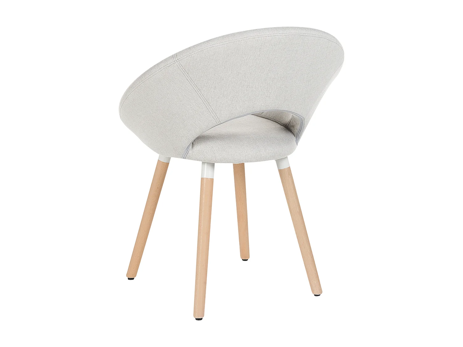 Lot de 2 chaises de salle à manger ROSLYN Tissu Gris clair