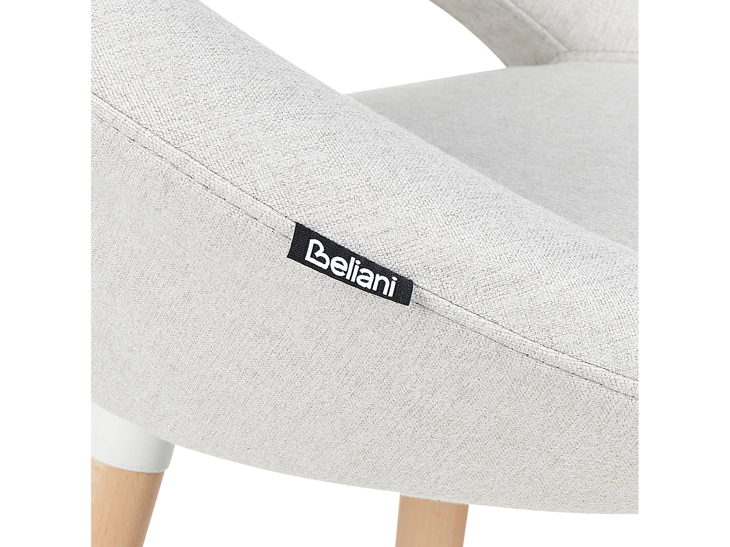 Lot de 2 chaises de salle à manger ROSLYN Tissu Gris clair