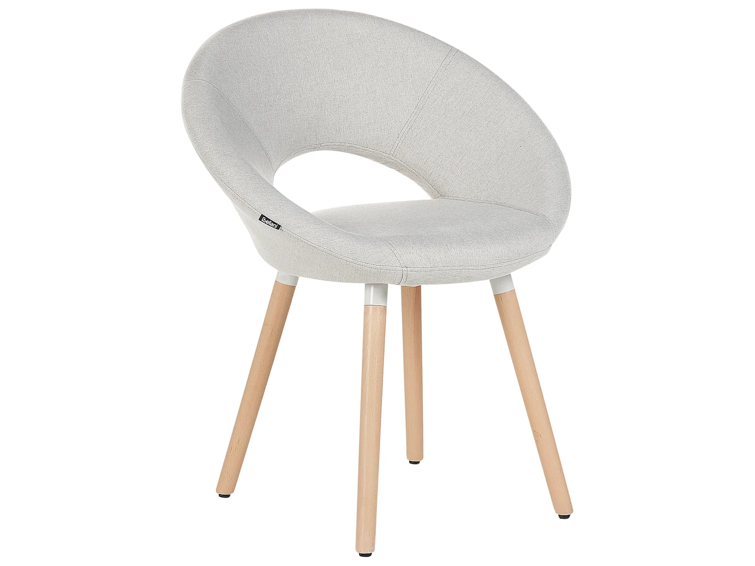 Lot de 2 chaises de salle à manger ROSLYN Gris clair