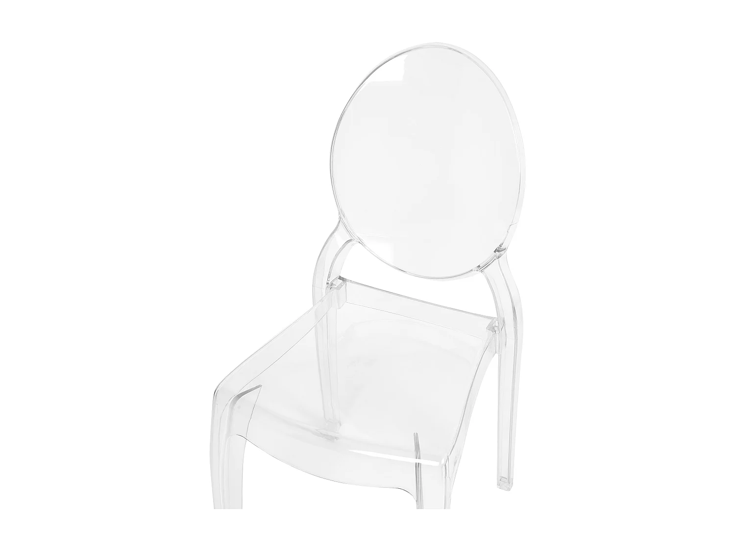 Set van 4 eetkamerstoelen MERTON Transparant