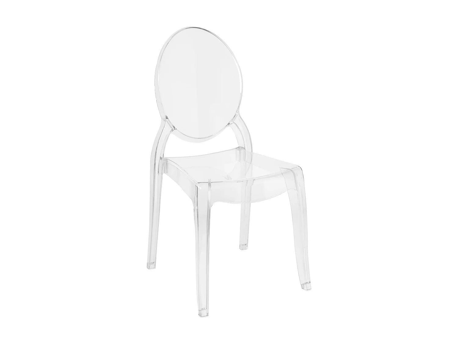 Set van 4 eetkamerstoelen MERTON Transparant