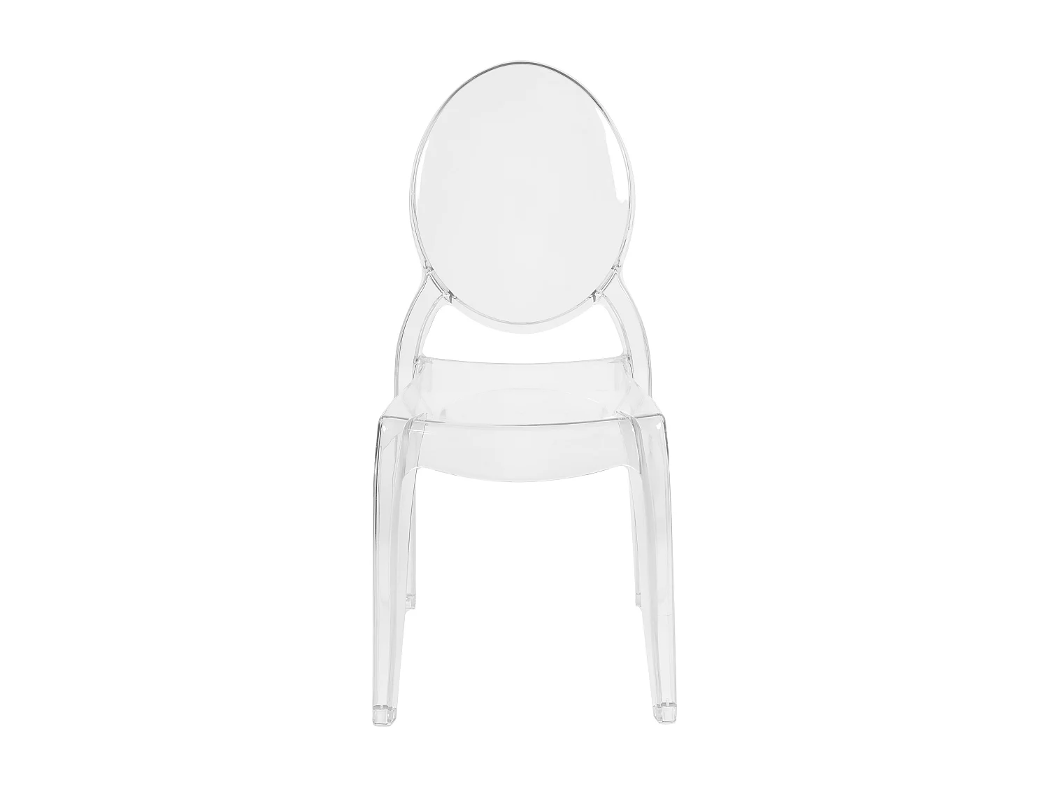 Set van 4 eetkamerstoelen MERTON Transparant