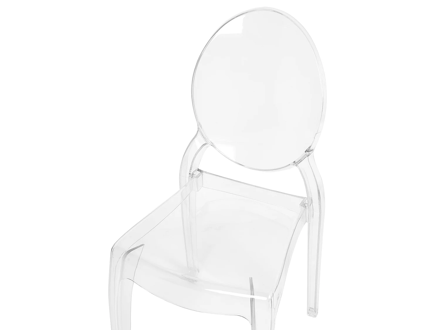 Set van 4 eetkamerstoelen MERTON Transparant