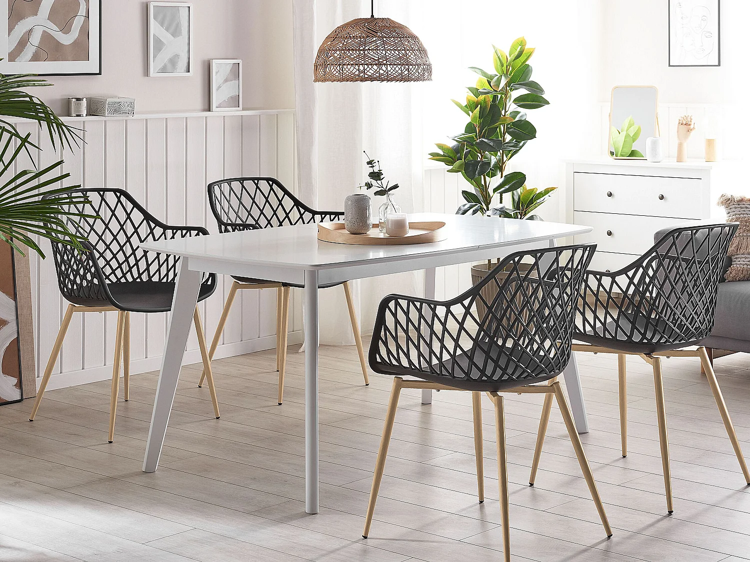 Lot de 2 chaises de salle à manger NASHUA Noir