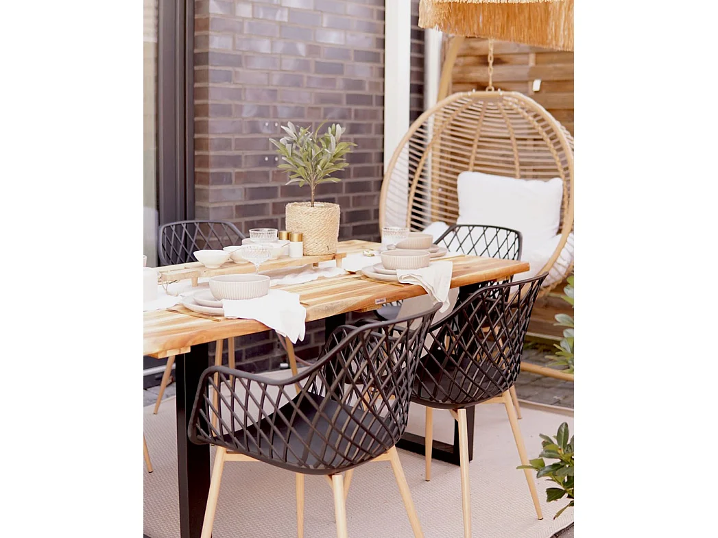 Lot de 2 chaises de salle à manger NASHUA Noir