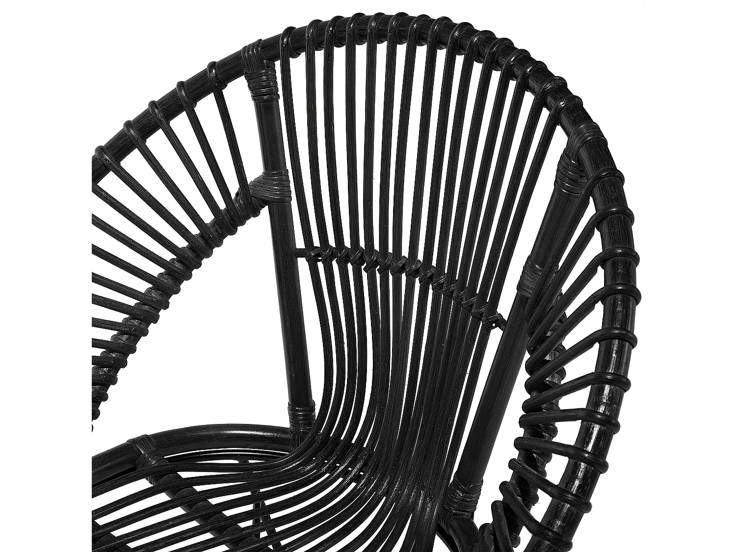 Eetkamerstoel SARITA Rotan Zwart