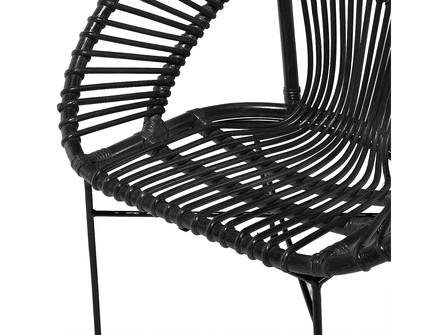 Eetkamerstoel SARITA Rotan Zwart
