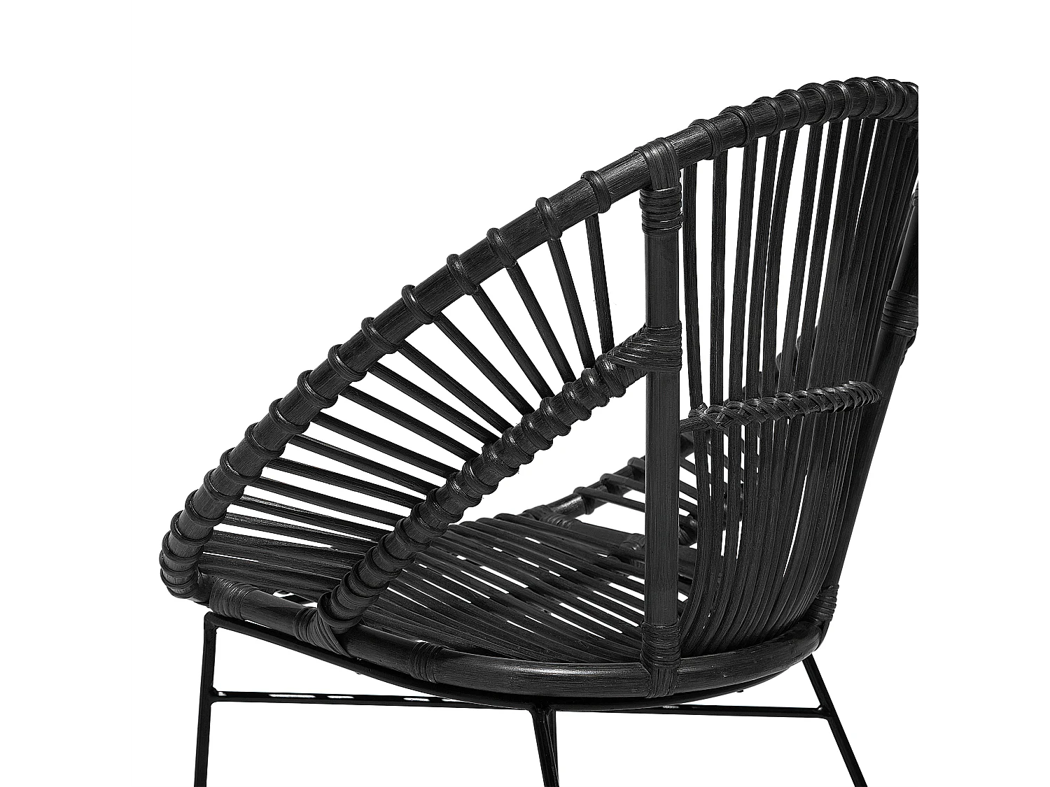 Eetkamerstoel SARITA Rotan Zwart