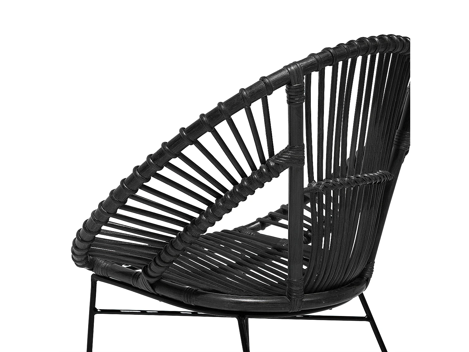Esszimmerstuhl SARITA Rattan Schwarz