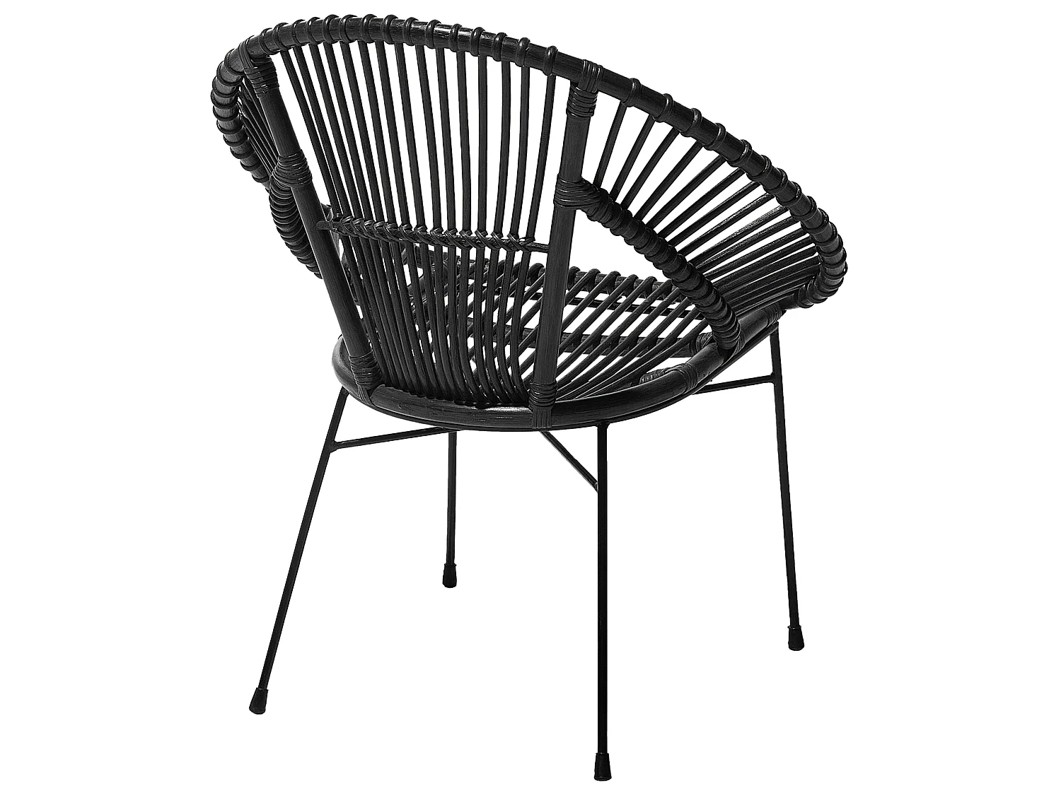 Sedia da pranzo SARITA Rattan Nero