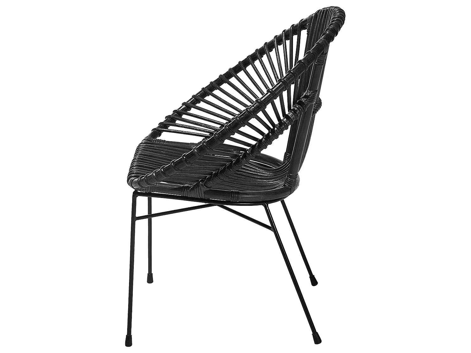 Sedia da pranzo SARITA Rattan Nero