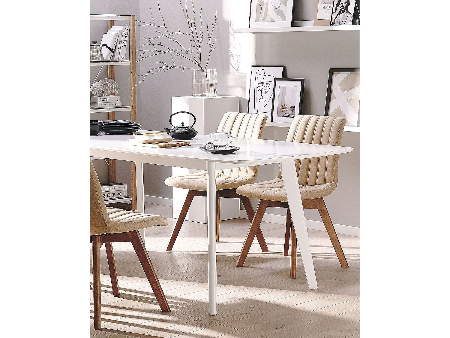 Lot de 2 chaises de salle à manger CALGARY Beige sable