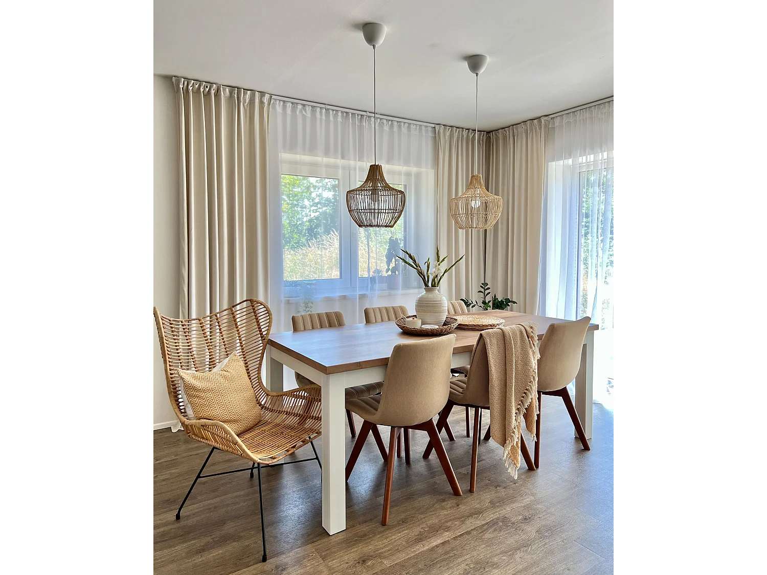 Set van 2 eetkamerstoelen CALGARY Zandbeige