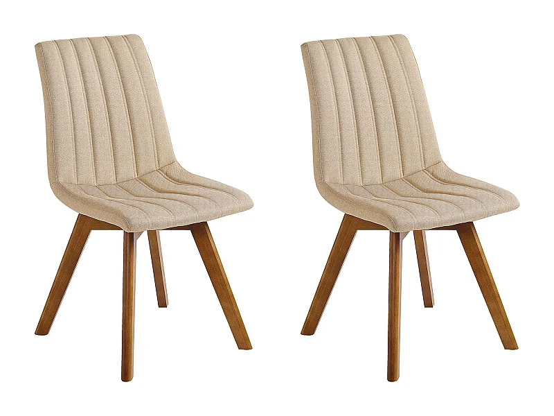 Lot de 2 chaises de salle à manger CALGARY Beige sable