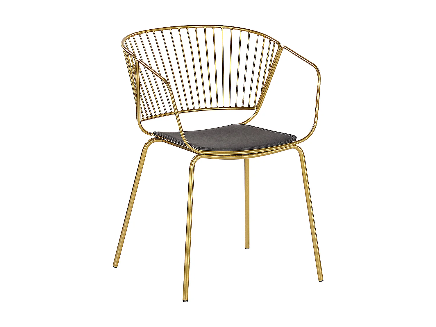 Set van 2 eetkamerstoelen RIGBY Metaal Goud