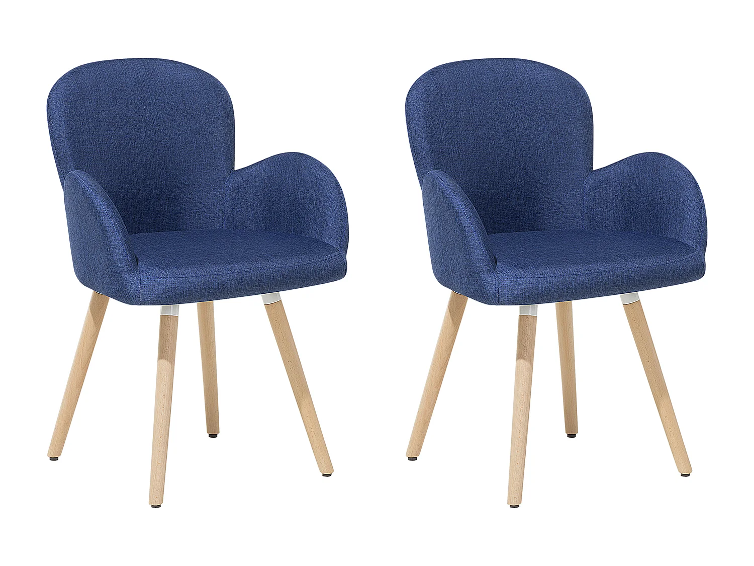 Set van 2 eetkamerstoelen BROOKVILLE Marineblauw