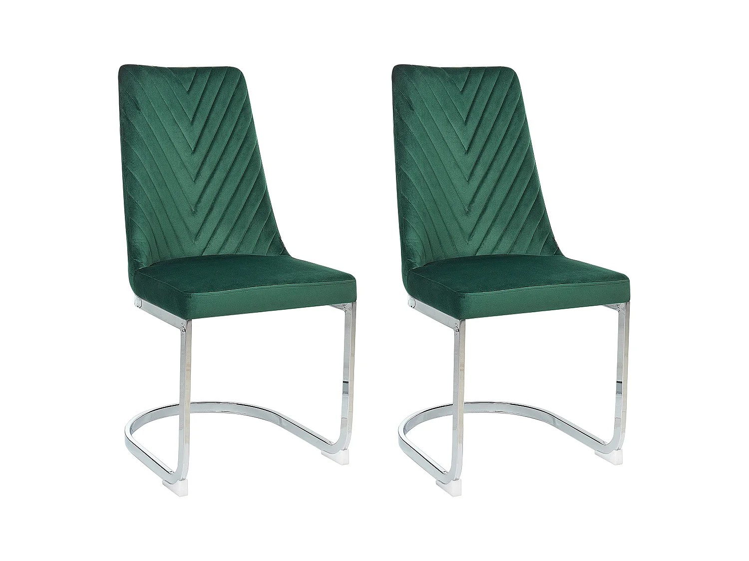 Set di 2 sedie da pranzo ALTOONA Velluto Verde smeraldo
