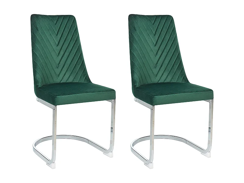 Set di 2 sedie da pranzo ALTOONA Velluto Verde smeraldo
