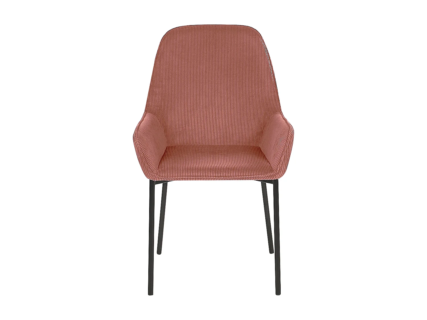Lot de 2 chaises de salle à manger LOVERNA Velours côtelé Rose