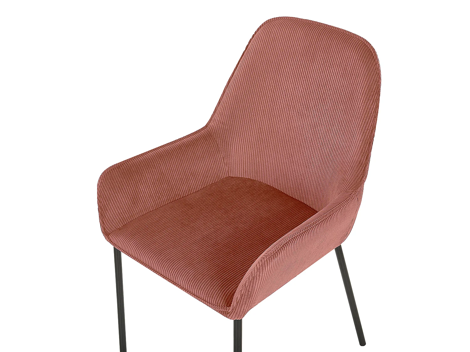 Lot de 2 chaises de salle à manger LOVERNA Velours côtelé Rose